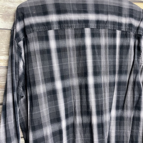 Columbia Shirt Men's XL Grey‎ Plaid Classic Fit Stretch Button Long Sleeve - Picture 7 of 7